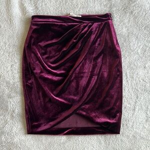 Forever21 Velvet Draped Skirt